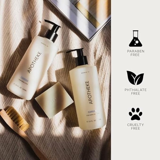 APOTHEKE LUXURY SCENTED LIQUID SOAP, CANVAS, 10 FLUID OUNCES - NATURAL HAND WASH, SOOTHING, CLEANSING, MOISTURIZING, AROMATIC & NOURISHING, LINEN, MUSK & LILY OF THE VALLEY FRAGRANCE - Image 5